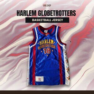 Harlem Globetrotters Basketball Jersey Blue Red White Size XS Men